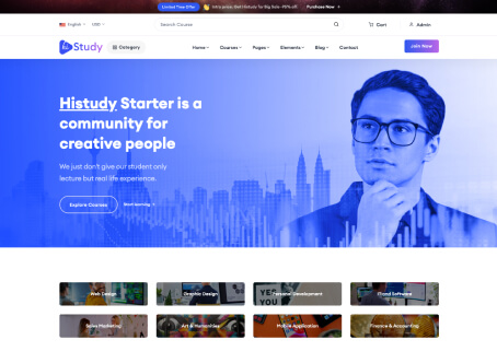 Marketplace-inspired homepage direction for NopEduMain